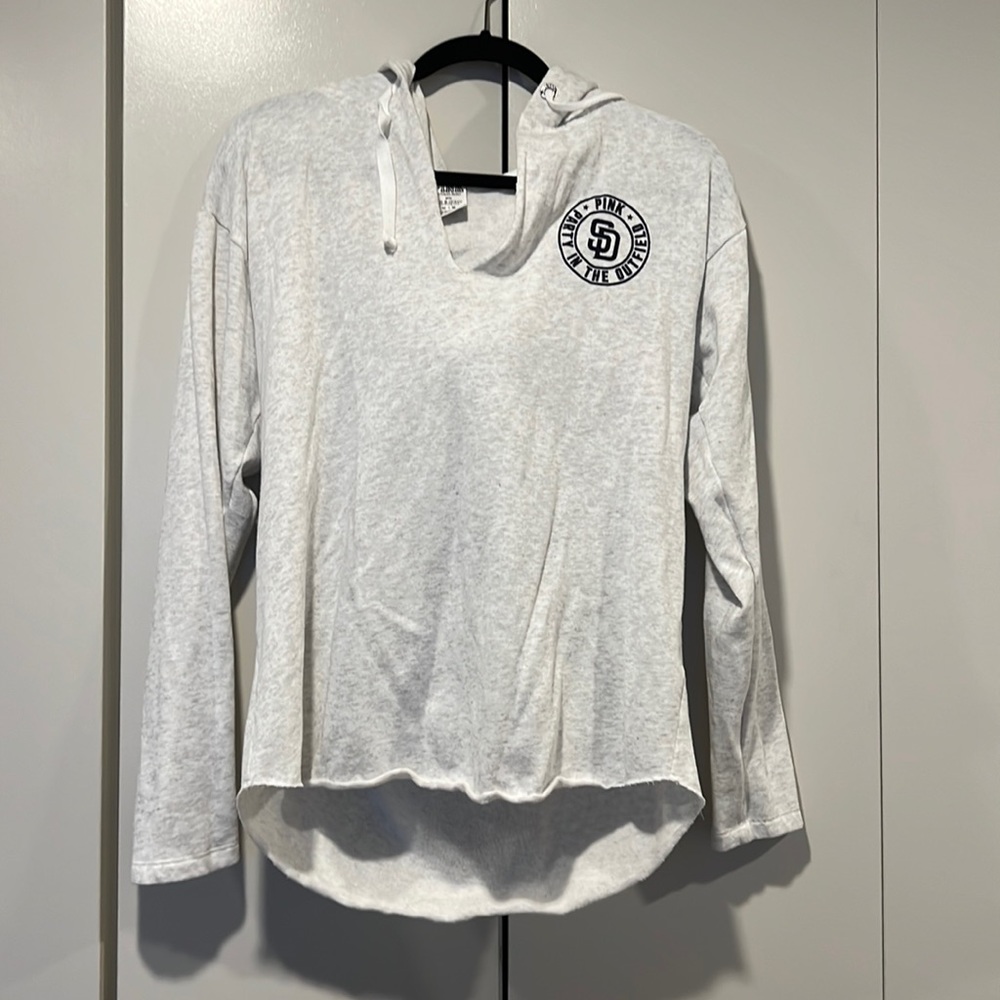 PINK Victoria’s Secret light gray hoodie